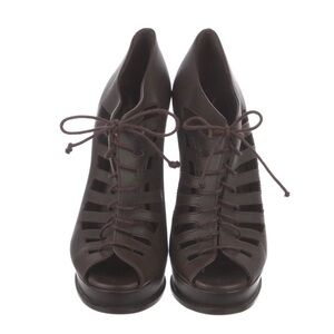 Authentic Yves Saint Laurent Leather Gladiator Platforms